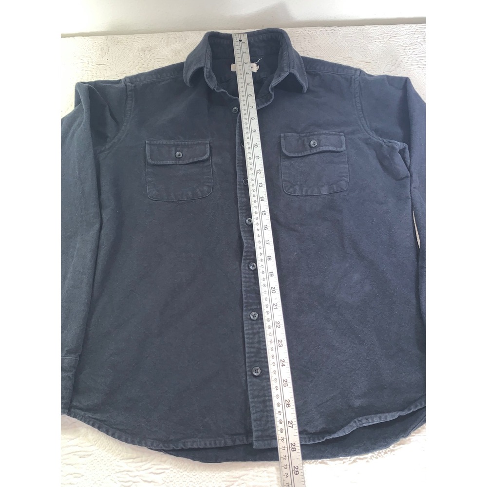 Taylor Stitch Yosemite Chamois Shirt Mens 40 Medium Black Heavyweight Flannel - Picture 5 of 8